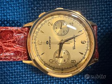 Orologio Lorenz crono oro 18k carica manuale