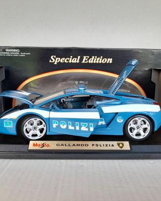 MODELLO  AUTO LAMBORGHINI GALLARDO POLIZIA 1/18