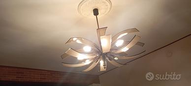 lampadari vintage anni 60/70 in vetro fumé 