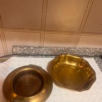 Braciere e porta oggetti in ottone vintage