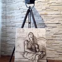 Quadro disegno su tela