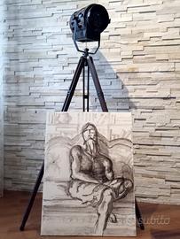 Quadro disegno su tela