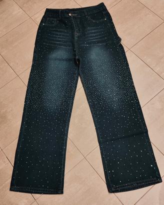 Jeans con strass