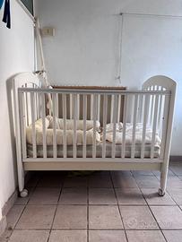 Lettino Pali bimbo + materasso + cassetto