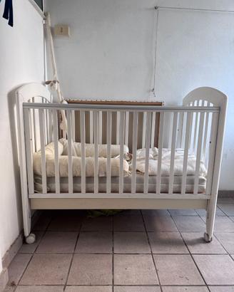 Lettino Pali bimbo + materasso + cassetto