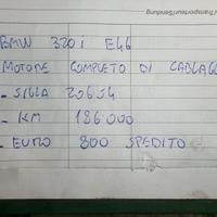 Motore completo di cablaggio bmw 320i e46