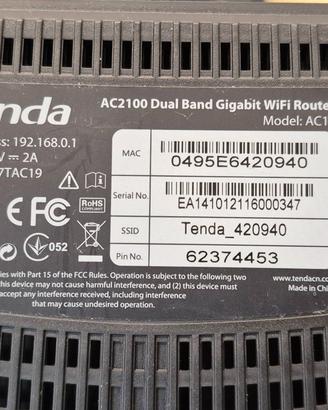 WIFI ROUTER TENDA AC19