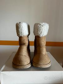 Stivali simil UGG beige donna taglia 37