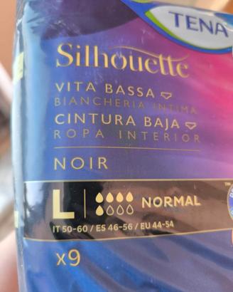 Panni tena silhouette a vita bassa nero