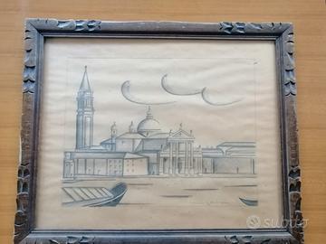 Disegno firmato petrella da Bologna 50x40