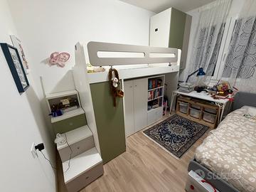 Letto ponte con armadio