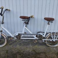 Bici tandem Carnielli Graziella bianca