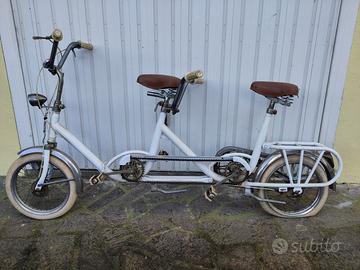 Bici tandem Carnielli Graziella bianca