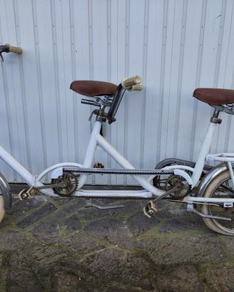 Bici tandem Carnielli Graziella bianca