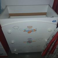 mobile fasciatoio con 3 cassetti