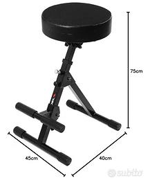 Sgabbello regolabile per batteria/ tastiera