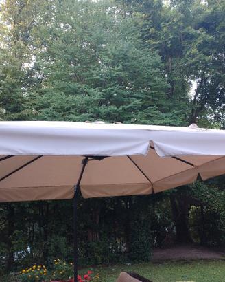 ombrellone da giardino  comprensivo di mattonelle 