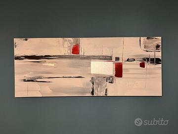 Quadro/dipinto astratto in acrilico (150x60x3,5cm)