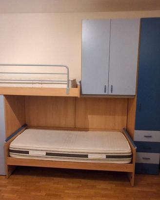 Camera da letto - Letto a castello con armadio