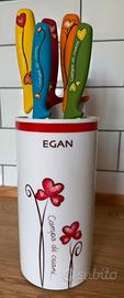 Egan set 5 coltelli + Ceppo