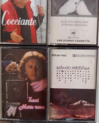 N. 5 cassette audio stereo di autori italiani