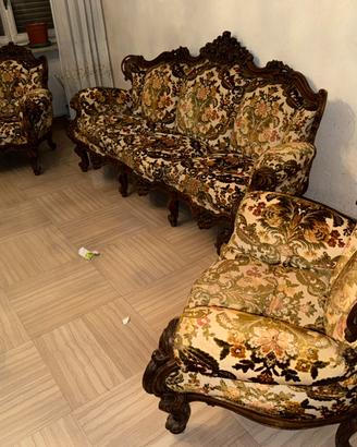 Salotto barocco divano e poltrone