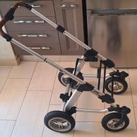 PASSEGGINO TRIO COMPLETO CON RUOTE IN GOMMA