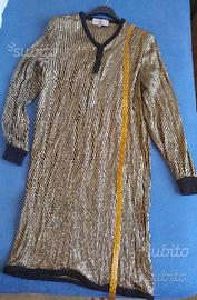 Tunica abito oro dress gold vintage Antonelli 80s