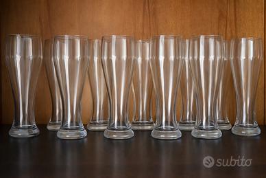 Set 12 bicchieri birra alti vetro