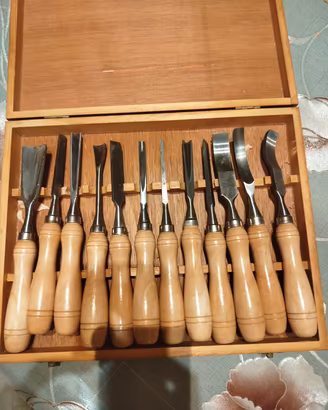 set 12 sgorbie per legno