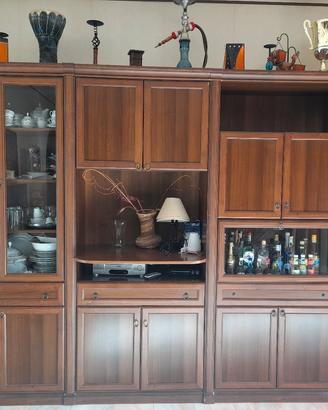 parete attrezzata in legno