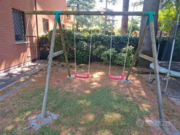 Altalena + tappeto elastico per bambini da giardin