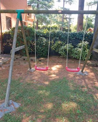 Altalena + tappeto elastico per bambini da giardin