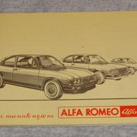 LIBRETTO USO E MANUTENZIONE ALFASUD NORMALE-TI