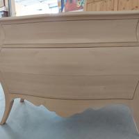 Como' bombato 3 cassetti grezzo