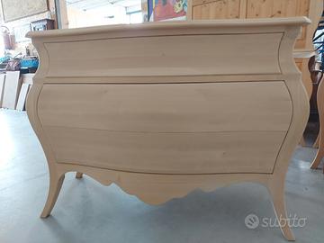 Como' bombato 3 cassetti grezzo