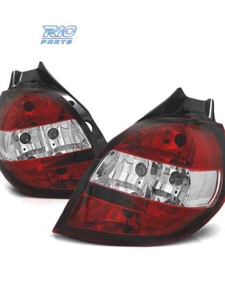 FANALI RENAULT CLIO 3 05-09 LOOK LEXUS ROSSO BIANC