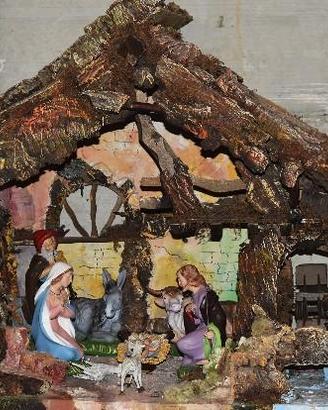 Presepe legno - grande - statuine - carillon