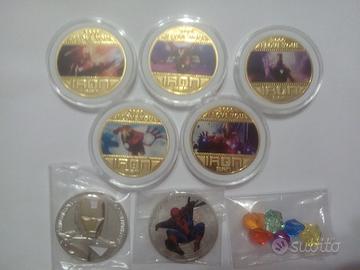 Monete Iron Man I Love You 3000 placcate oro,nuove