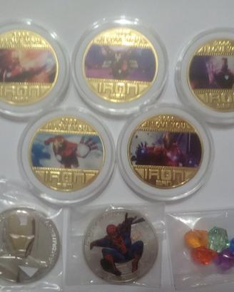 Monete Iron Man I Love You 3000 placcate oro,nuove