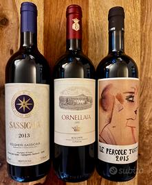 🍷 Collezione 2015: Sassicaia, Ornellaia e Pergole