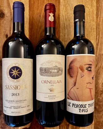 🍷 Collezione 2015: Sassicaia, Ornellaia e Pergole
