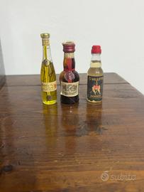 3 bottiglie liquori vintage: Cherry, Marnier,Brady