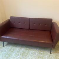 Divano letto vintage anni 60 bordeaux