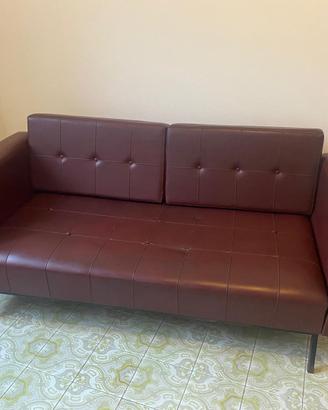 Divano letto vintage anni 60 bordeaux