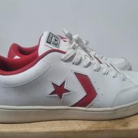 converse low white red ottime 