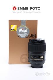 NIKON AF-S 60 mm MICRO F 2,8 ED - USATO GARANTITO