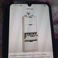 scarpiera slim salvaspazio 