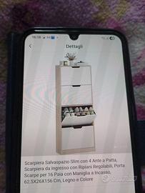 scarpiera slim salvaspazio 