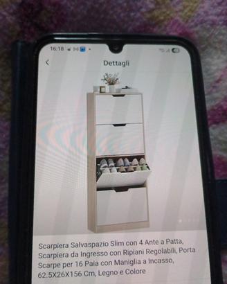 scarpiera slim salvaspazio 